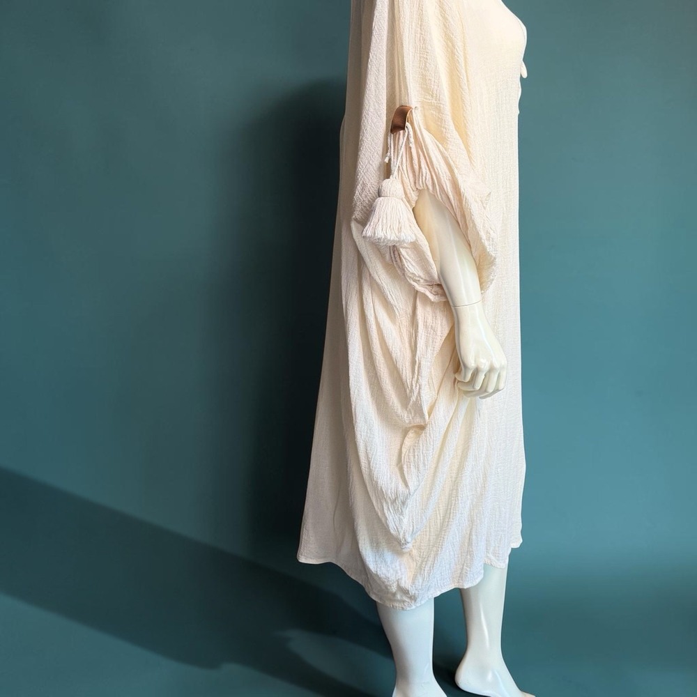 Suiteveintiuno Ensamble Jaretas Kaftan Tulum Boho Crinkle Gauze Old Money - Picture 11 of 15